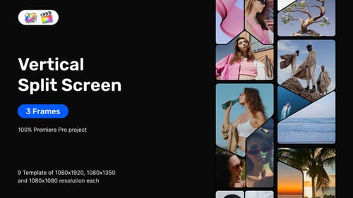 Vertical Split Screen – 3 Frames for FCPX
