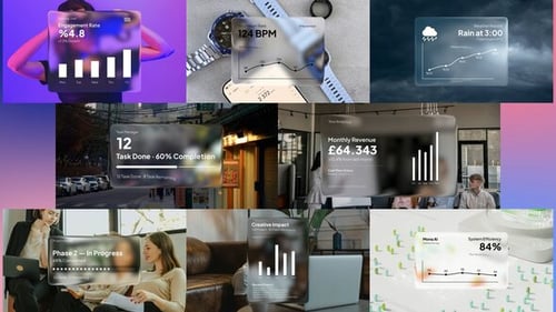 Glass Infographic Progress Bar