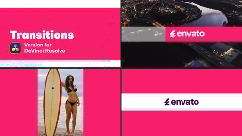 Clean Geometric Slide Transitions Pack for DaVinci Resolve