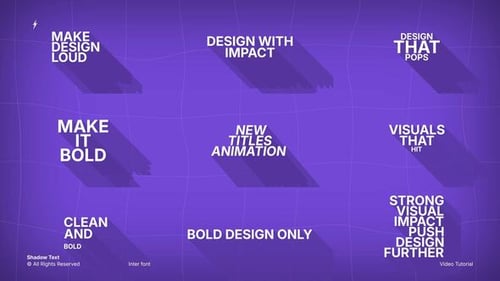 Dynamic Shadow Text Titles with Bold Animation