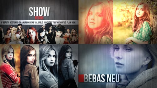 Dynamic Slideshow Presentation with Modern Text Overlays and Smooth Transitions