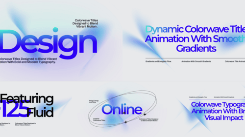 Paquete de títulos multicolores After Effect