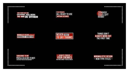 Minimal Typography Titles Pack for Modern Video Projects