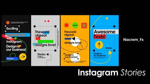 Dynamic Pop Art Instagram Stories Animation with Geometric Shapes