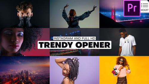 Trendy Opener | Premiere Pro MOGRT