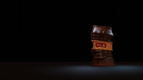 Oil Barrel Collapse 3D Animation