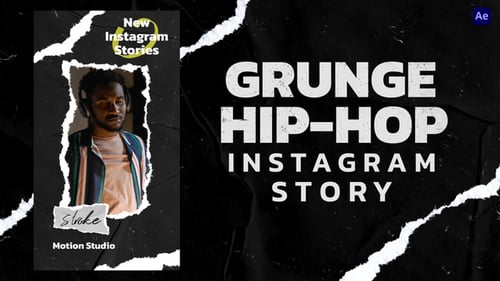 Energetic Grunge Hip-Hop Social Media Stories & Reels Template