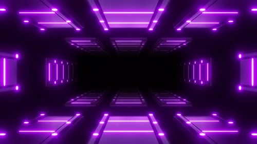 4k Pink Neon Tunnel
