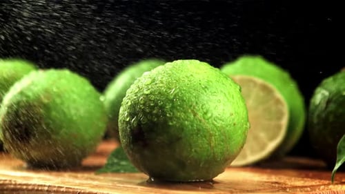 Drops of Water Fall on the Lime