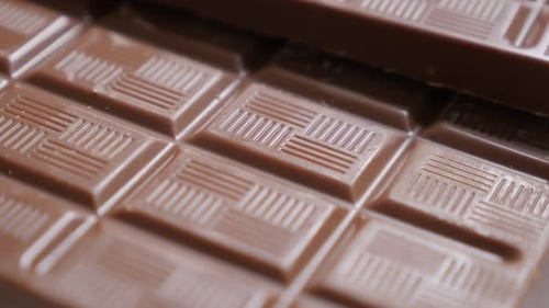 Macro Shot of a Milk Chocolate Bar