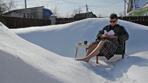 Relajación extrema en la nieve