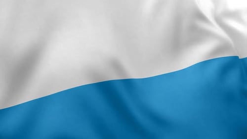 Seamless Waving Flag Background Animation with White and Blue Fabric