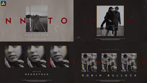 Dynamic Glitch Film Opener and Credit Sequence