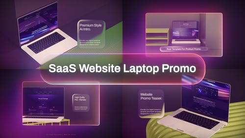 Sleek SaaS Website Promo for Laptop Mockup Display