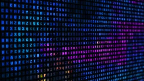 Dynamic Digital Code Grid with Changing Letters