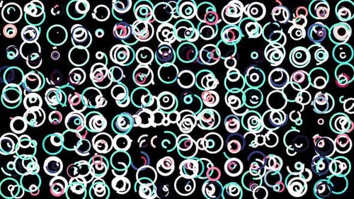 Geometric Abstract Circles Forming Pattern Background Loop