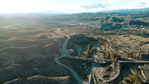 Aerial View Of A Deserted Area In Spain