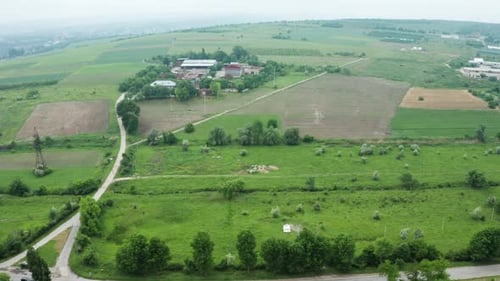 Beautiful Aerial Footage of Rural Area