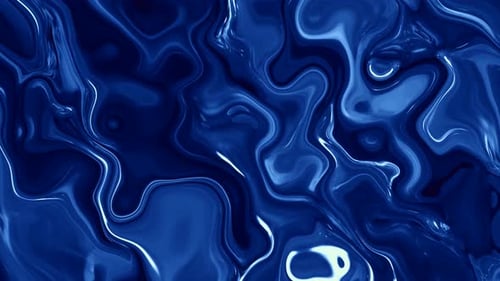 Abstract Blue Liquid Fluid Swirls Motion Background