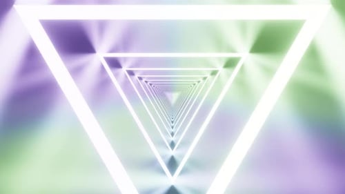 Fond de boucle Vj Tunnel Doux Triangles Néon 4K