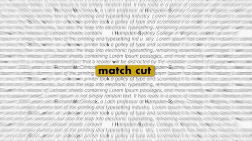 Kinetic Typography Text Match Cut Reveal