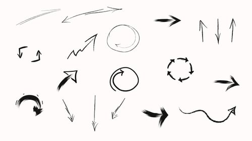 Animated Hand-Drawn Arrows Scribbles Elements Pack