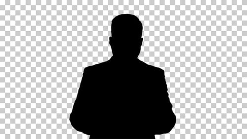 Silhouette businessman, Alpha Channel