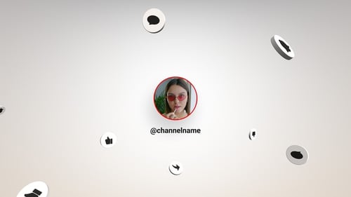 YouTube Channel Intro with Social Media Call to Action