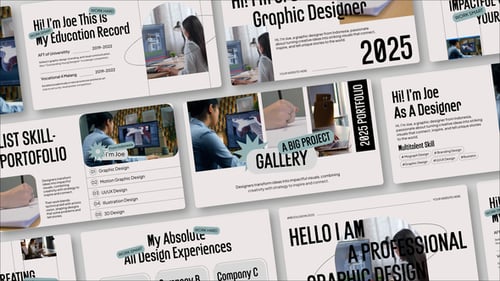 Modern Creative Design Portfolio Split Screen Showcase