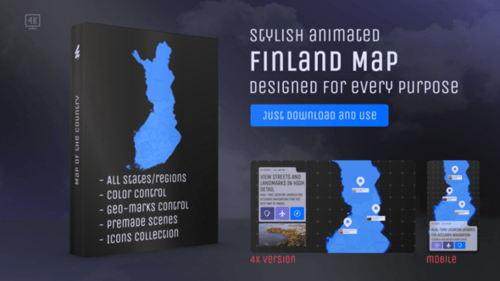 Mapa de Finlandia — Kit de mapas de la República de Finlandia (Suomi)
