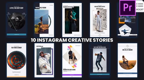 Dynamic Modern Instagram Story Templates with Geometric Layouts