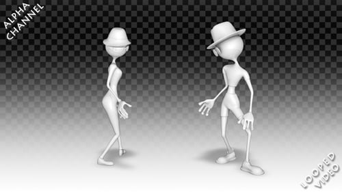 3D Mann und Frau — Tanzstil-Paket