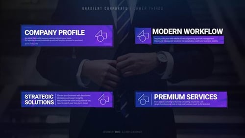 Modern Gradient Corporate Lower Thirds Pack