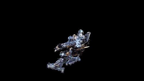 81 Roboter im Stehen reagieren Tod rückwärts HD