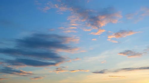 4K UHD : Time lapse of beautiful blue sky with clouds background