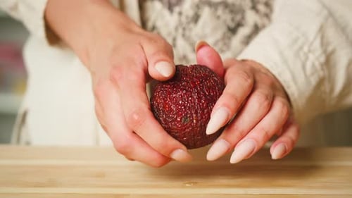 Avocado Cut in Half Displays Healthy Fruit