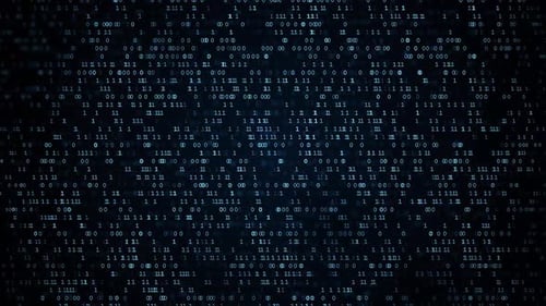 computer algorithm and calculation concept with binary numbers