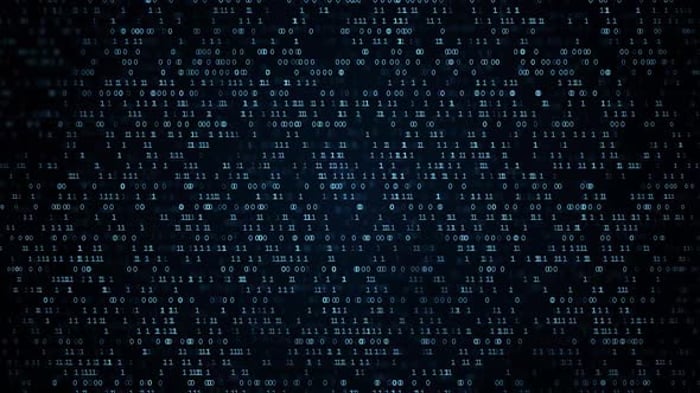 computer algorithm and calculation concept with binary numbers ...