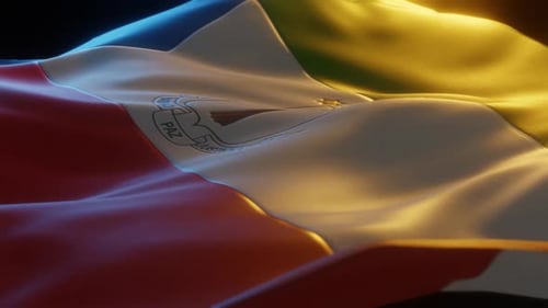 Realistic Waving Flag Animation with Detailed Emblem