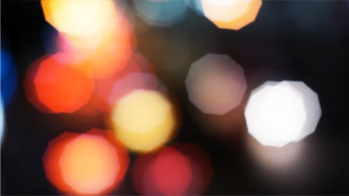 Abstract Footage of Colorful Nighttime Bokeh Lights