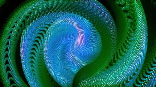 Abstract Colorful Spinning Particles V5