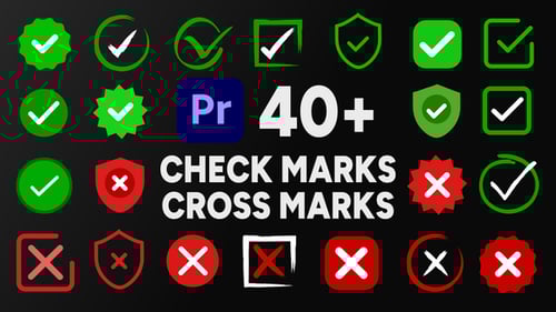 Animated Check and Cross Mark Motion Graphics Pack