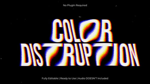Dynamic RGB Glitch Text Distortion Title Animations