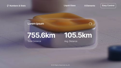 Numbers & Stats Liquid Glass for Premiere Pro