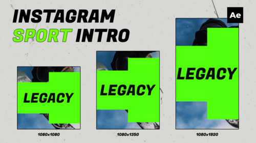 Dynamic Instagram Sport Intro with Bold Text Animations