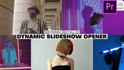 Dynamic Slideshow Opener | Premiere Pro MOGRT