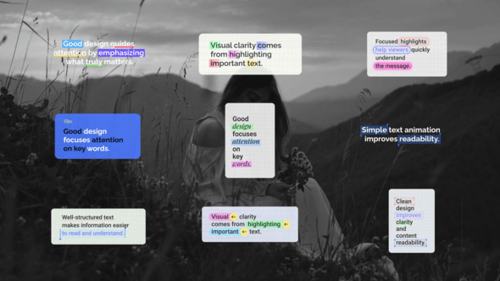 Resaltar animaciones de texto