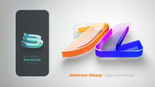 Abstract Glassy Logo Reveal Opener