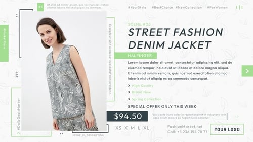 Werbung auf dem Modemarkt