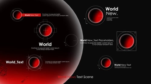 Animated Global News Text Display